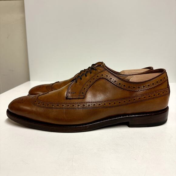 EXCELLENT Allen Edmonds x Ralph Lauren Brown Calf Longwing UNWORN HEELS USA 11.5 main image 4